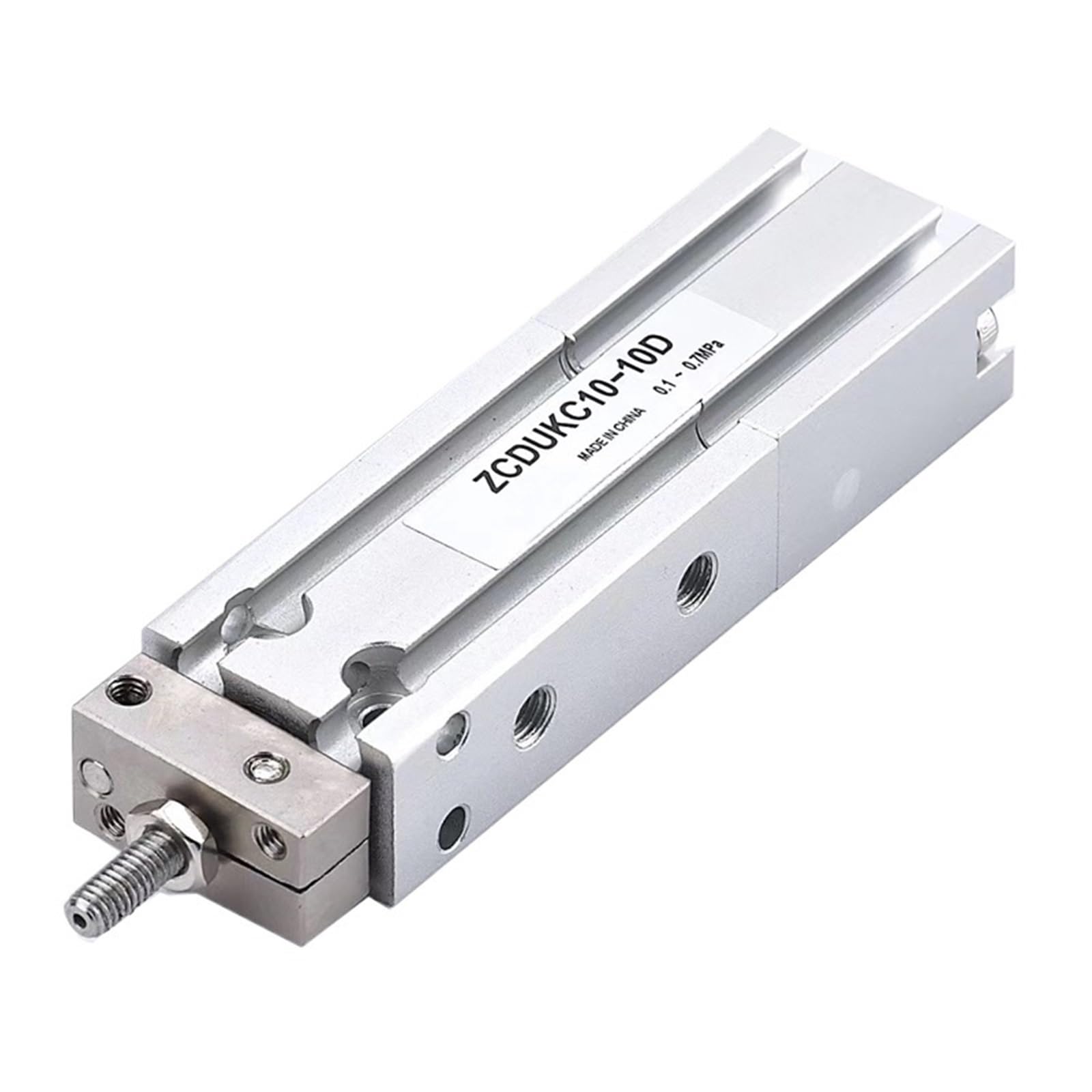 Mini vérin pneumatique double action ZCDUKR 10mm tige anti-rotation pour guidage de précision