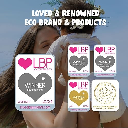 Miniatura 5 de Eco by Naty Eco-Friendly Baby Diapers - 100% Plant-Based Materials on Skin, Soft, for Sensitive Skin & Super Absorbent (Size 3, 100 Count)