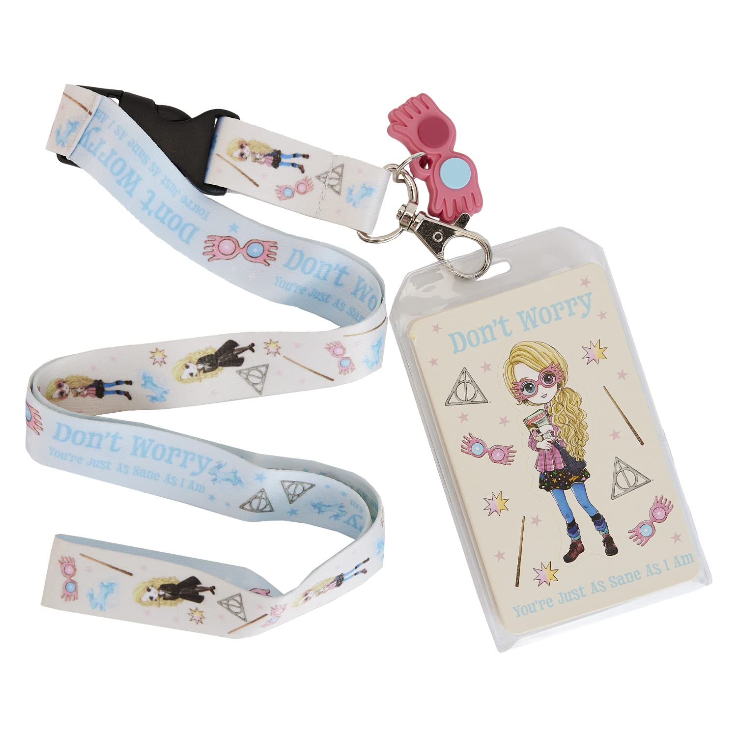 LoungeflyHarry Potter Luna Lovegood All Over Print Lanyard with Spectrespecs Charm