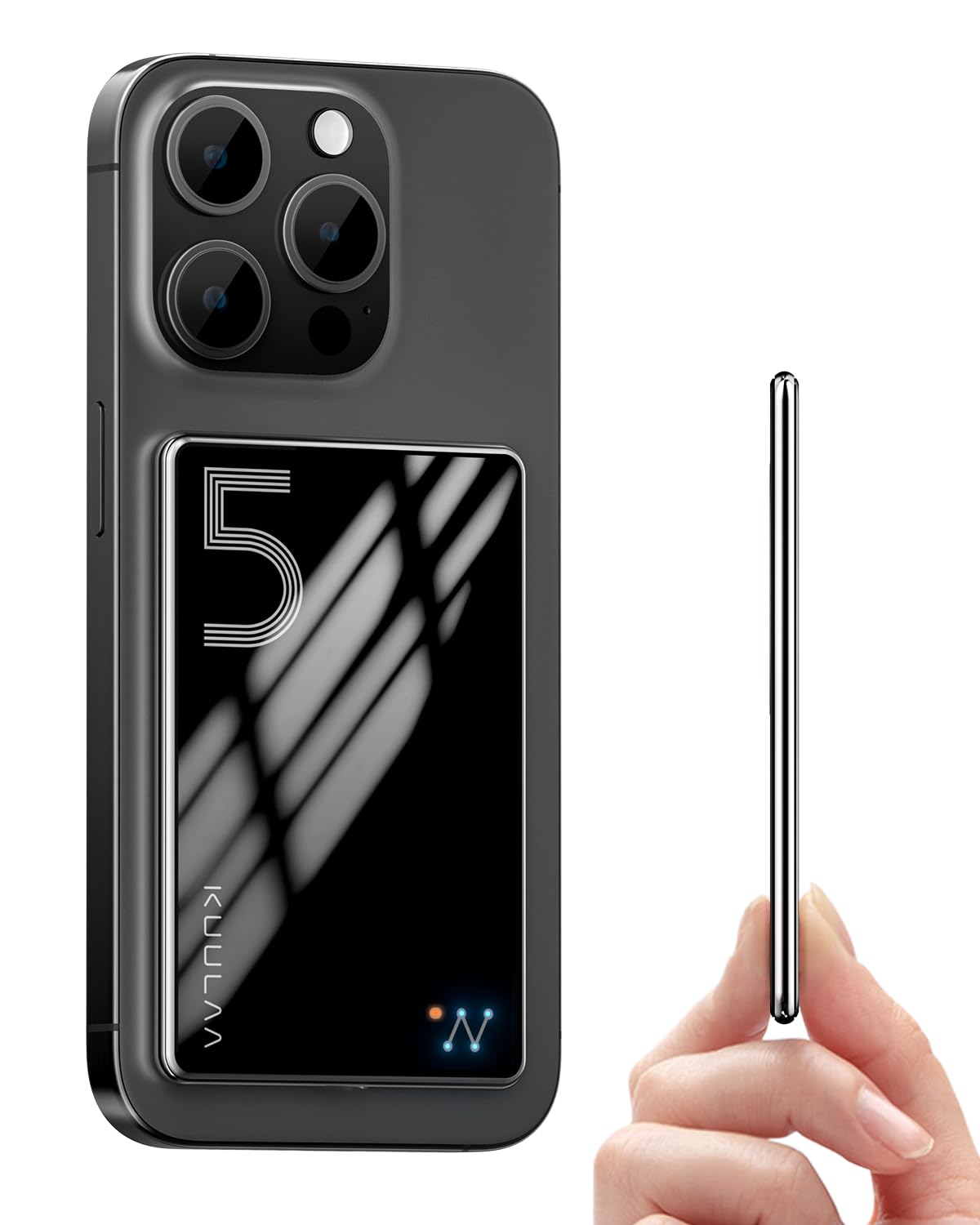 Power Bank Per iPhone, Kuulaa PowerBank Magsafe 5000mAh Ultra Slim 6.9mm Power Bank Magnetico,20W Ricarica Rapida Caricatore Portatile con USB-C per iPhone 16/15/14/13/12/Pro/Plus/Max Series