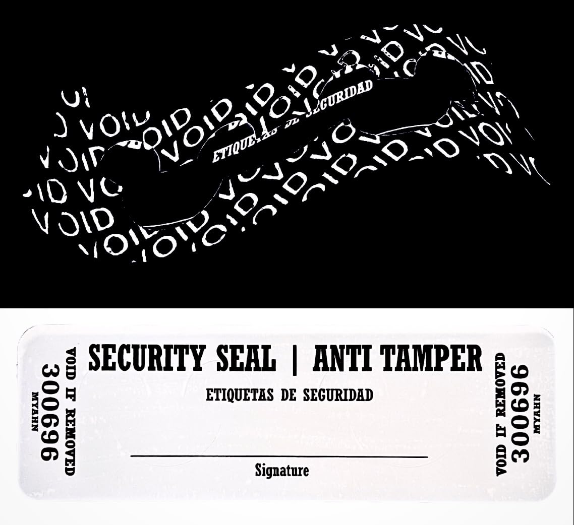 Tamper Evident Tape - 3x1in 100 pcs Adhesive Tamper Proof Stickers, Security Tape to Secure Sensitive Assets Evidence Marker Self Seal Label Serial Numbers Void Warranty | Smooth White (White)