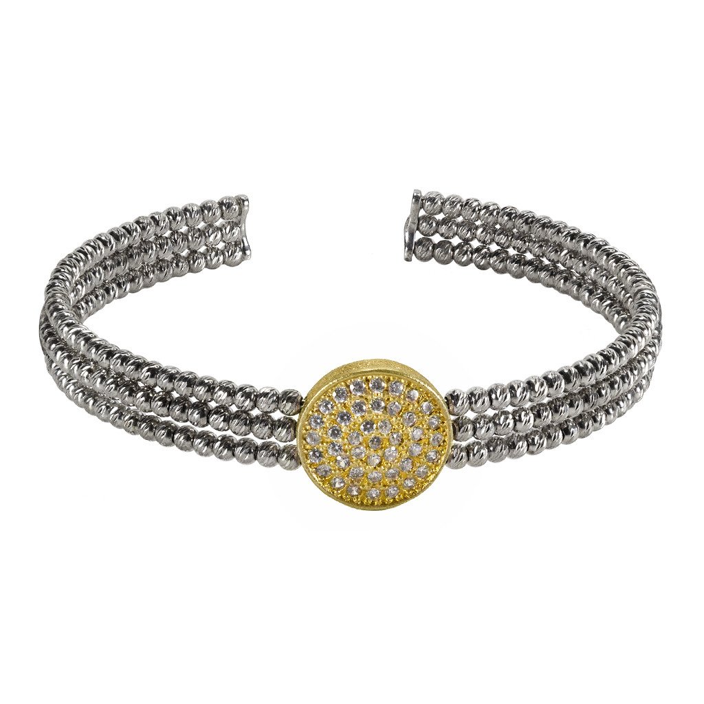 Andreia Fuzon JewelryPave Disc Cuff Bracelet