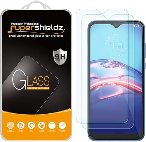 Supershieldz Protector de pantalla de vidrio templado diseñado para Motorola Moto E (2020), antiarañazos, sin burbujas