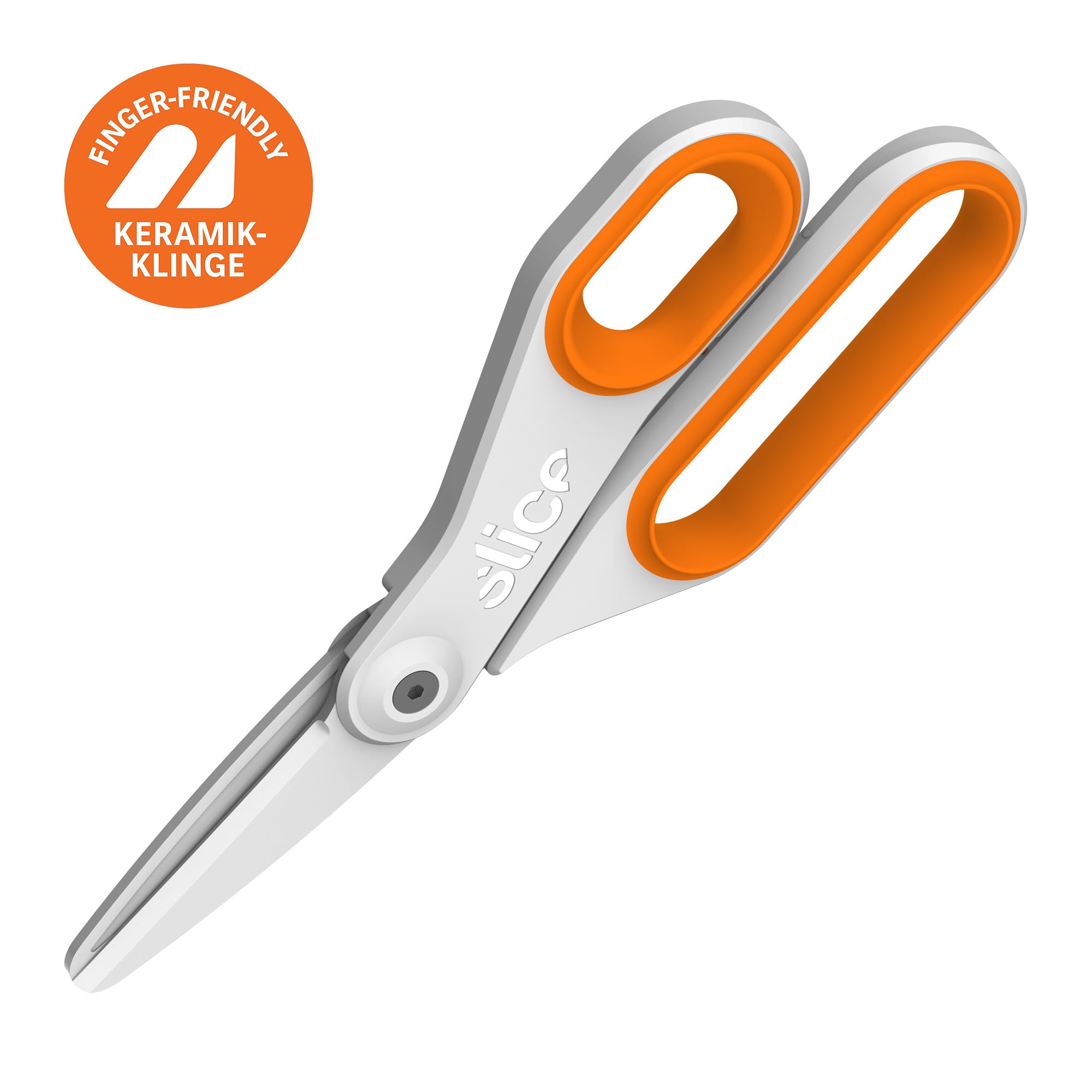SLICE 10545 | große Schere | Keramik-Sicherheitsklingen | Finger-freundlich | Ergonomische Schere | beidhändig-nutzbar| ideal für Haushalt, Küche, Verpackungen & Basteln