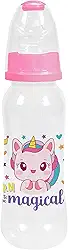 Mamadeira Antivazamento Bico Ortodôntico Silicone 240ml Azul Rosa Verde Estampada +6 Meses (Unicornio)