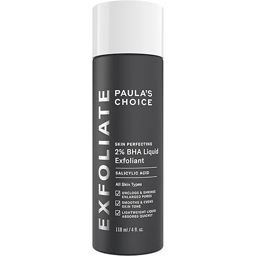 Paula's Choice SKIN PERFECTING 2% BHA Liquid Salicylic Acid Exfoliant-Facial Exfoliant for Blackheads, Enlarged Pores, Wrinkles & Fine Lines - Full Size - 4 Fl Oz