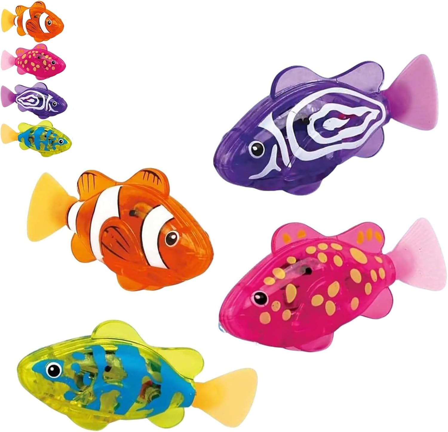 Magic Water-Activated Glowing Swimming Fish, Magic Water-Activated Glowing Swimming Fish,Moving Colorful Fishing with LED Lights for Pool Bathtub Cat Dog(8pcs)