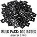 Zip Tie Adhesive-Backed Mounts 100Pk. Professional-Grade, UV Black Cable Tie Bases, 1.1 x 1.1. Screw-Hole Anchor Point Provides Optimal Strength for Long-Term Durability & Use and Clutter-Free Cables.