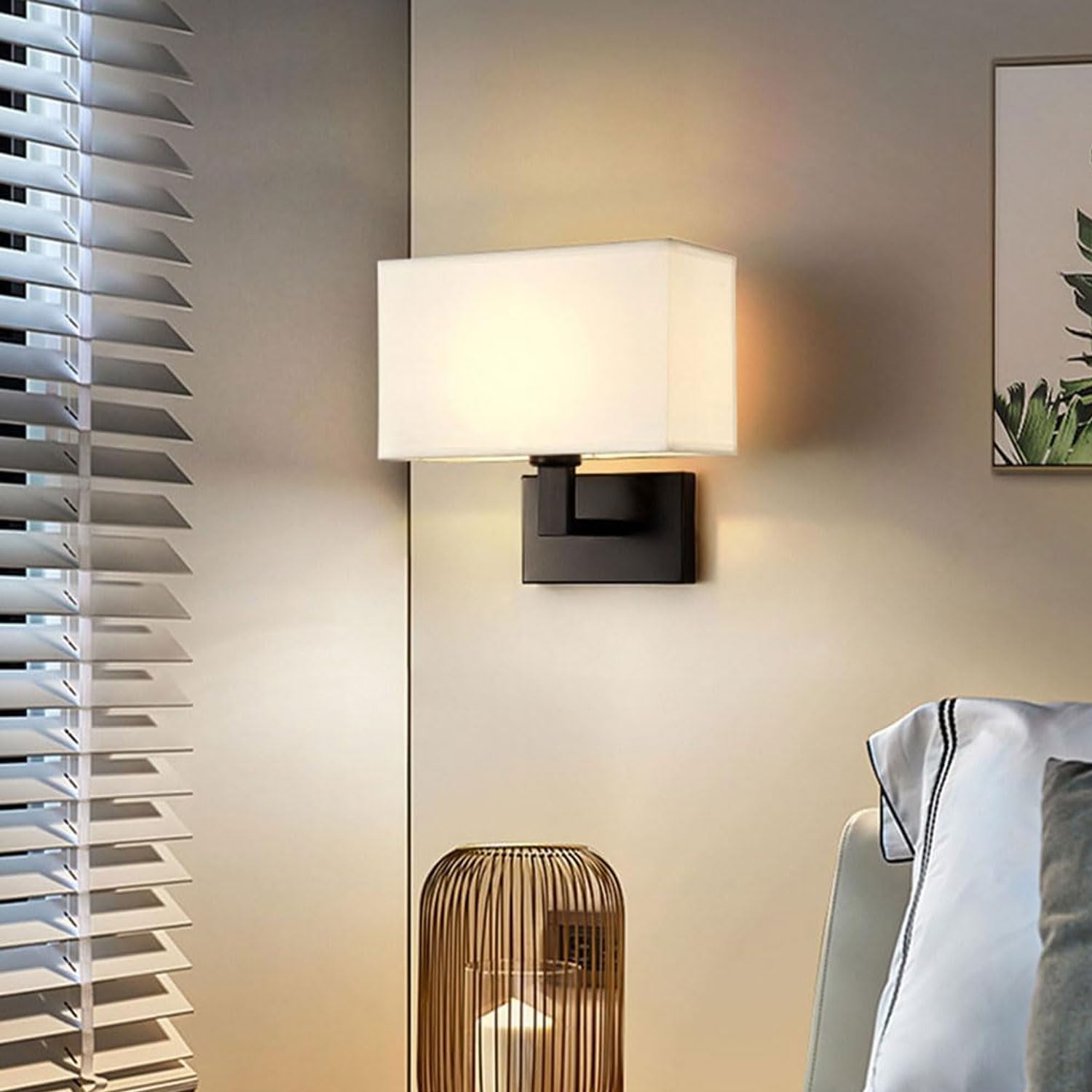 Wandleuchten Vintage Stoff Wandlampen E27 Badezimmer Nachttisch Wandleuchte Einfache Innenwandleuchten Für Schlafzimmer Wohnzimmer Waschtisch Badezimmer Flur Treppe