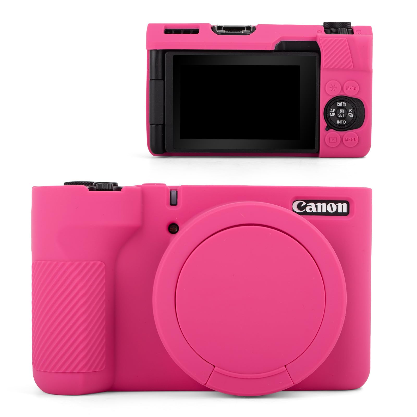 MUZIRI KINOKOO Etui na aparat Canon Powershot V1 – miękki silikonowy pokrowiec ochronny ze zdejmowaną osłoną obiektywu do aparatu Canon V1 Vlog – odporne na zarysowania i wąskie dopasowanie
