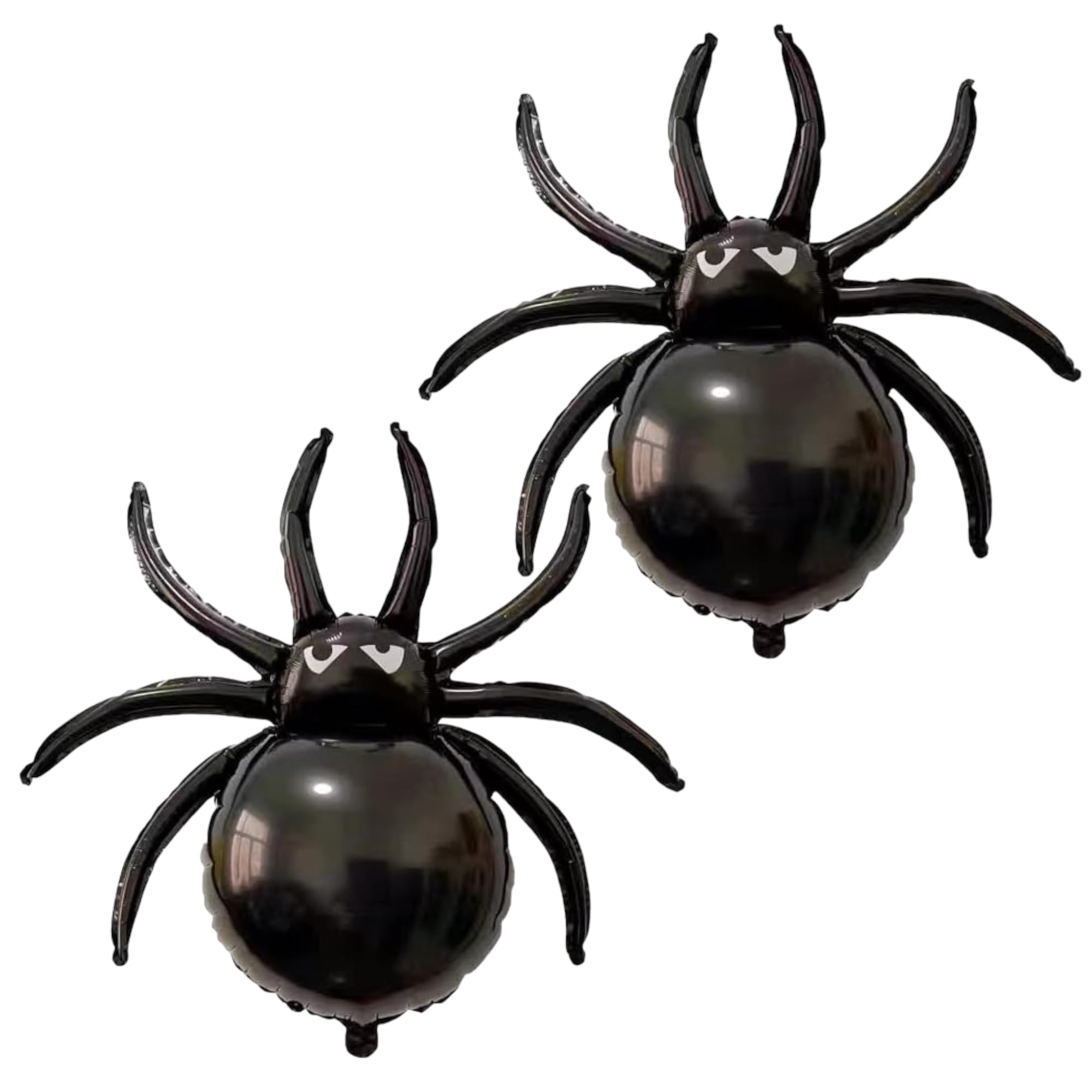 HIGHLAND 2 Pc Black Spider Balloons Halloween Decorations – Scary Spider Foil Balloons Halloween Party Supplies – Halloween Decorations Indoor Outdoor – Halloween Party Decors