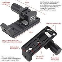 Vista 3 de Soporte para trípode de repuesto para el collar de lente compatible con Nikon Nikkor Z 2.756-7.874 in f/2.8 VR S y Nikkor Z 3.937-15.748 in