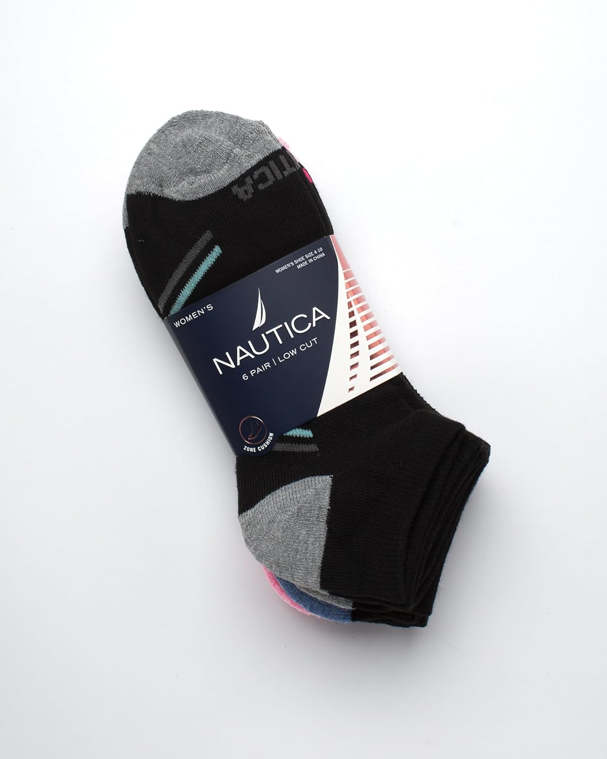 Nautica Womens Low Cut Socks - 6 Pack Breathable Cushioned Athletic Performance No Show Socks for Women (Sizes: 4-10) - Image 3