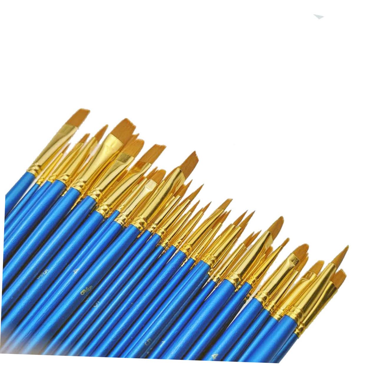 LIFKOME 2 Sätze Teiliges Buntes Malpinselset Ölfarbe Aquarell Flachpinsel Für Schüler Und Künstler Für Gouache Malerei Leicht Und Tragbar 50 Stück * 2