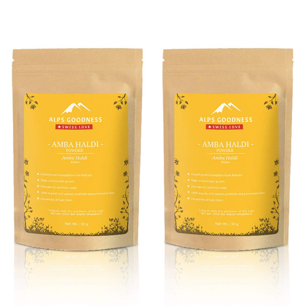 Alps GoodnessAmba Haldi Powder (50 g, Pack of 2) - Hair Pack Powder for Hair Growth and Strong Scalp - 100% Pure & Natural