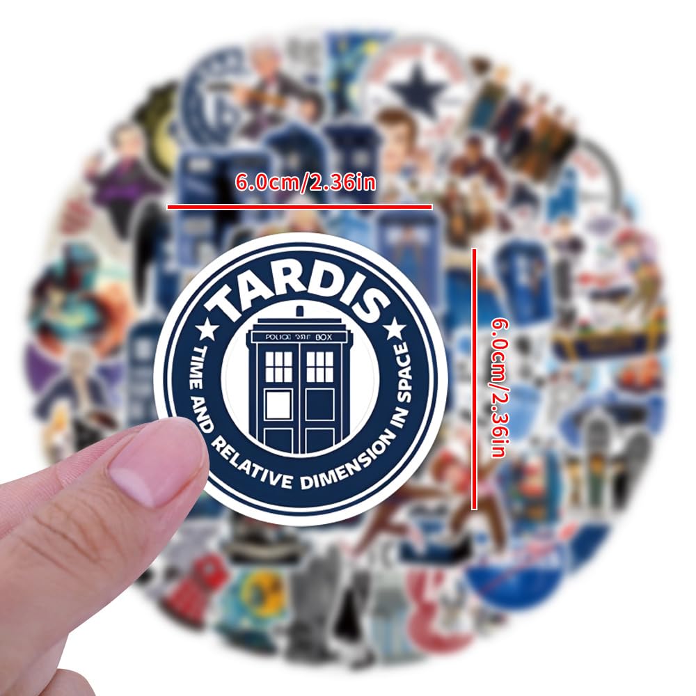 110 Pcs Doctor Who Stickers for Laptop Cool Decals for Teens Kids Boys Skateboard Phone, 2 - 4 inch - Image 2