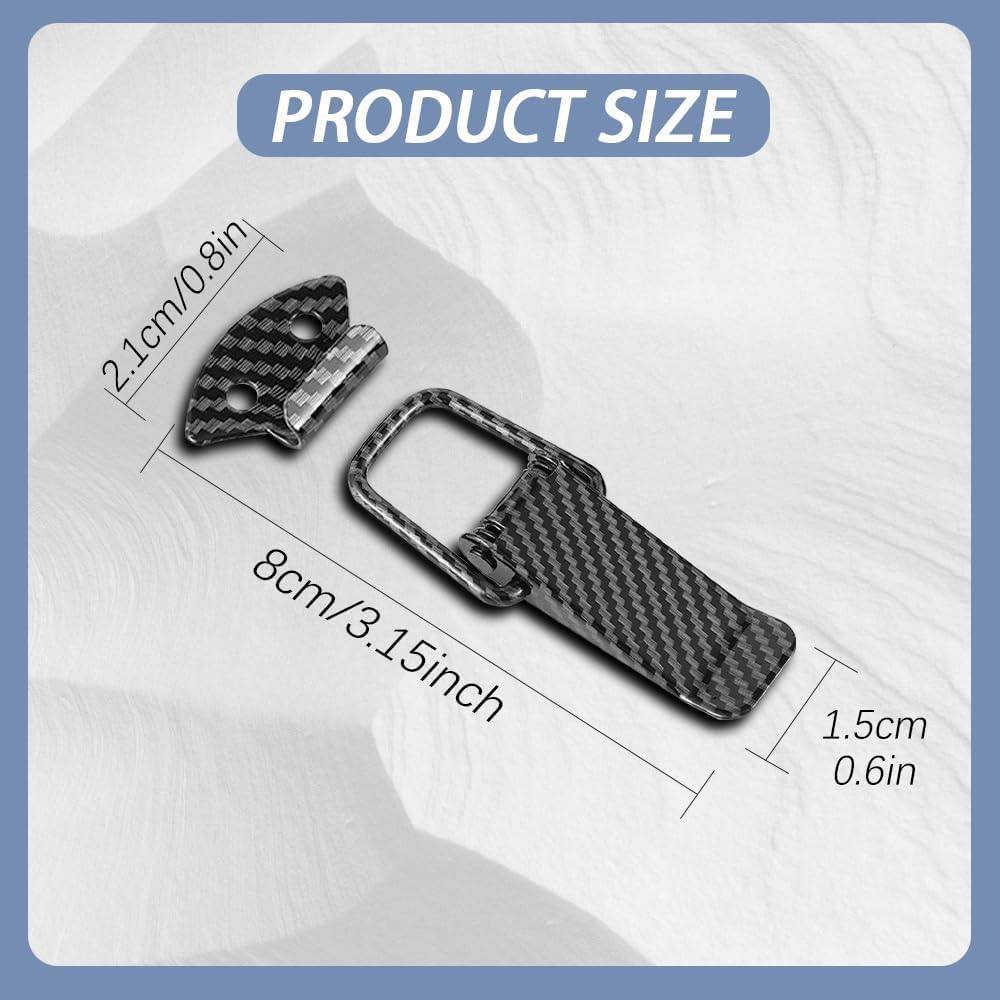 2PCS Car Bumper Clips, Bumper Quick Release, Front Rear Bumper Fastener Kit, Durable Carbon Fiber Car Bumper Security Hook Lock Clips, Universal Car Accessories Fit for Car Bumper (4pcs Small) image 2
