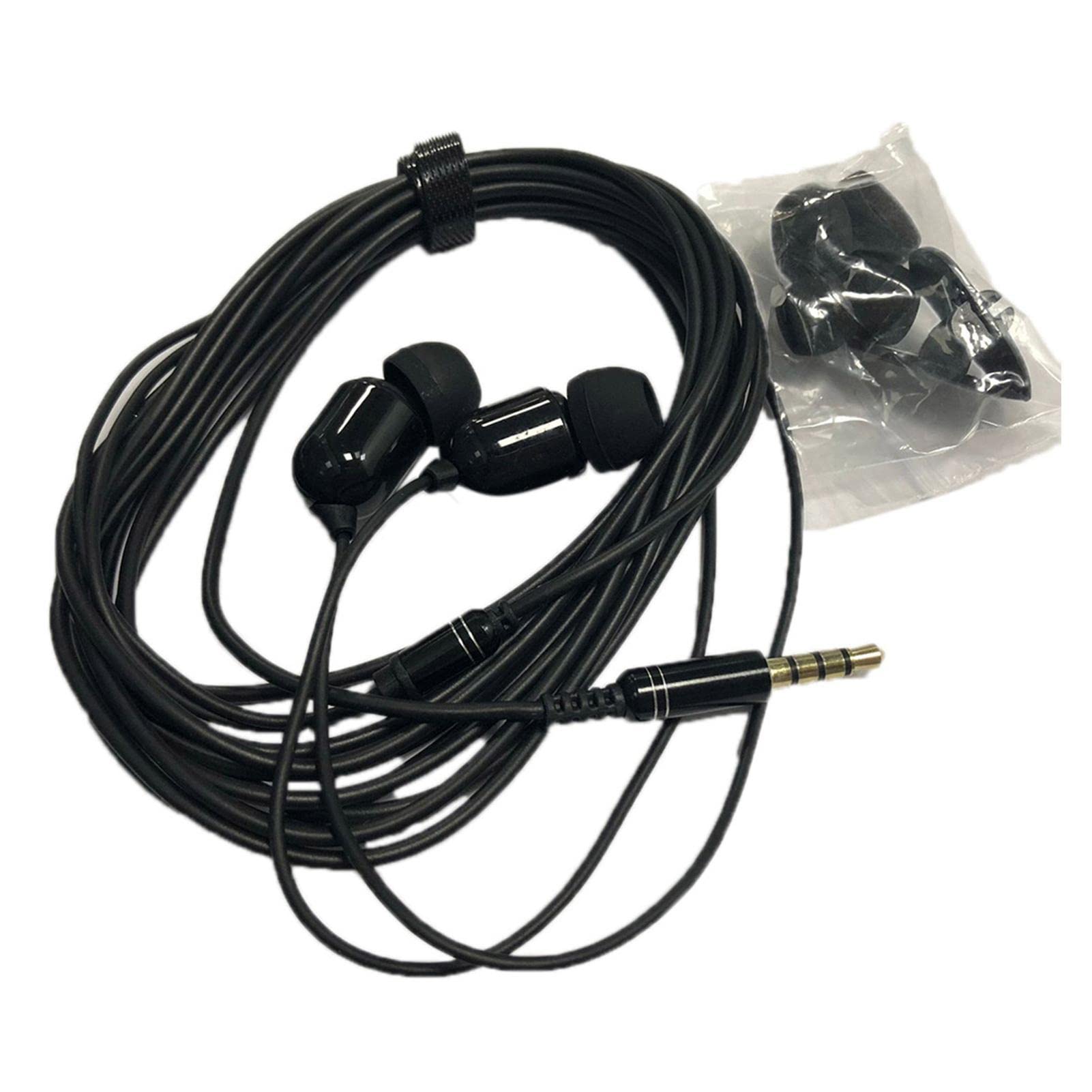 Generic Auricolari con cavo, cavo extra lungo, cuffie con cancellazione del rumore da 3 metri, con cavo e microfono, auricolari in-ear con isolamento acustico per dispositivi di uscita audio