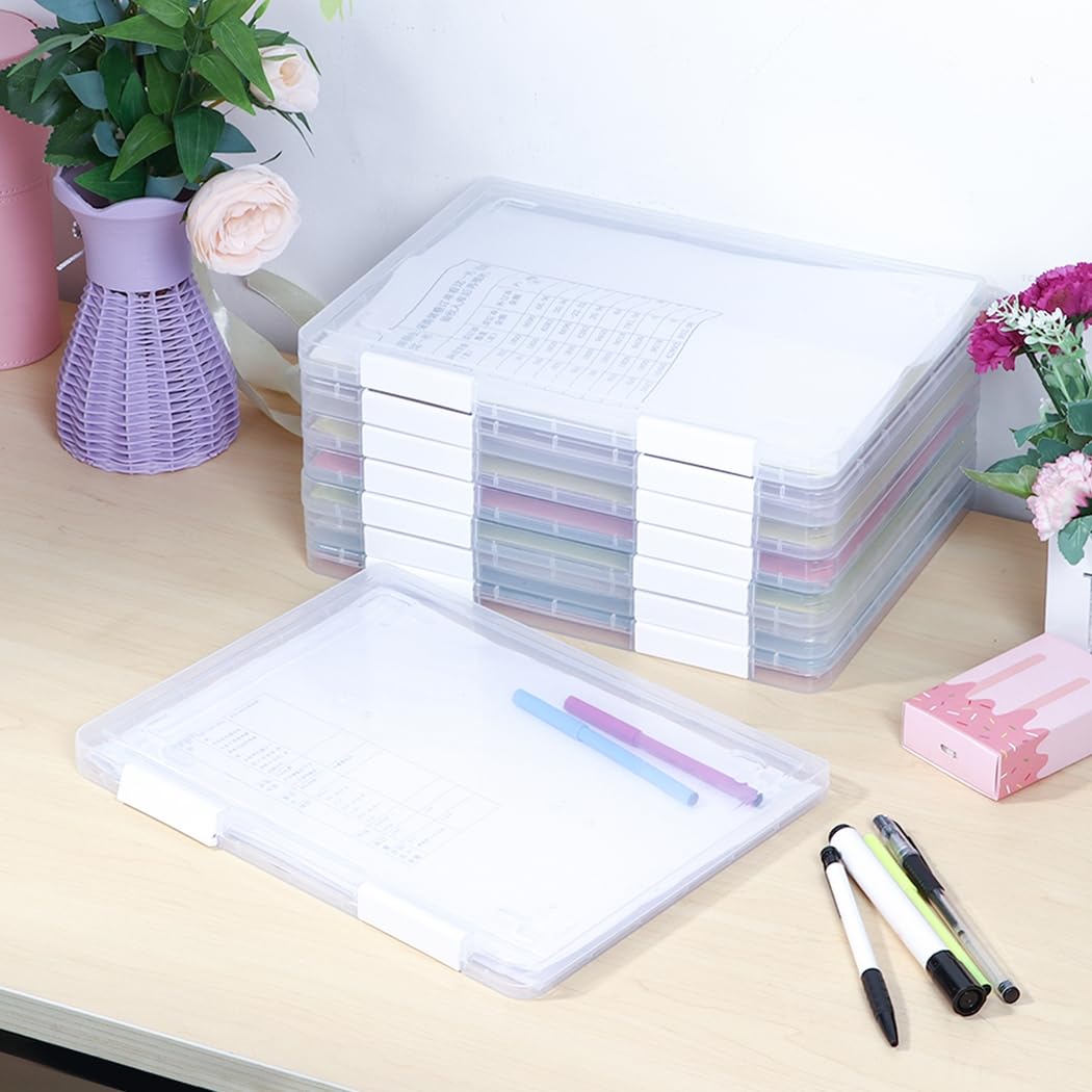 Etui na dokumenty A4, plastikowe pudełka na dokumenty, organizer na dokumenty, pudełka do przechowywania scrapbookingu, plastikowe pudełka do przechowywania do biura, szkoły, akcesoria
