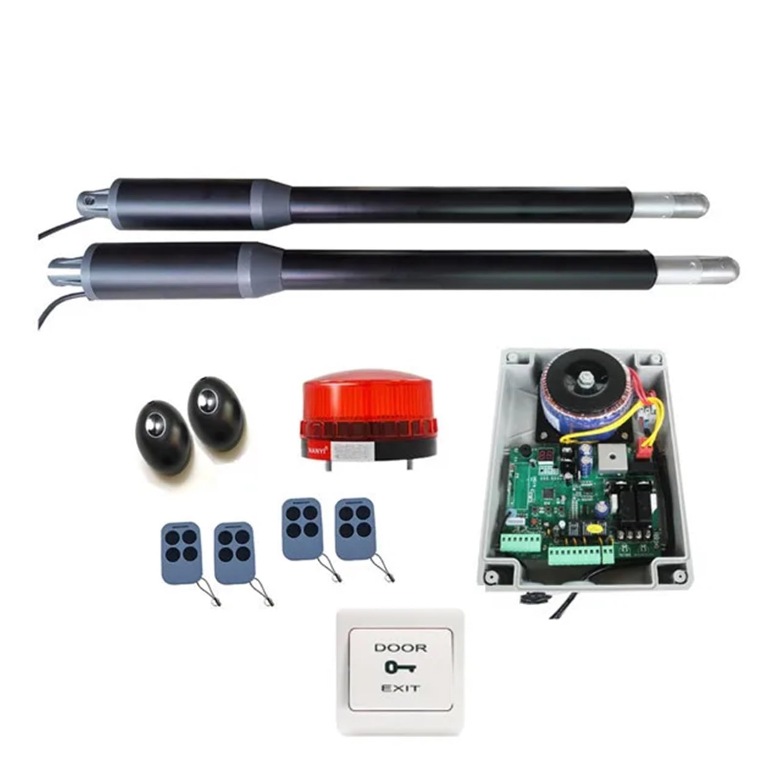 Electric Gate Opener Kit, Linear Actuator Worm Gear Pistons Gate Opener Electric 24V AC220V 110V Automatic Swing(KIT5)