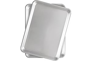 Fat Daddio's Professional Quality Natural Aluminum Quarter Sheet Pan 2-Pack