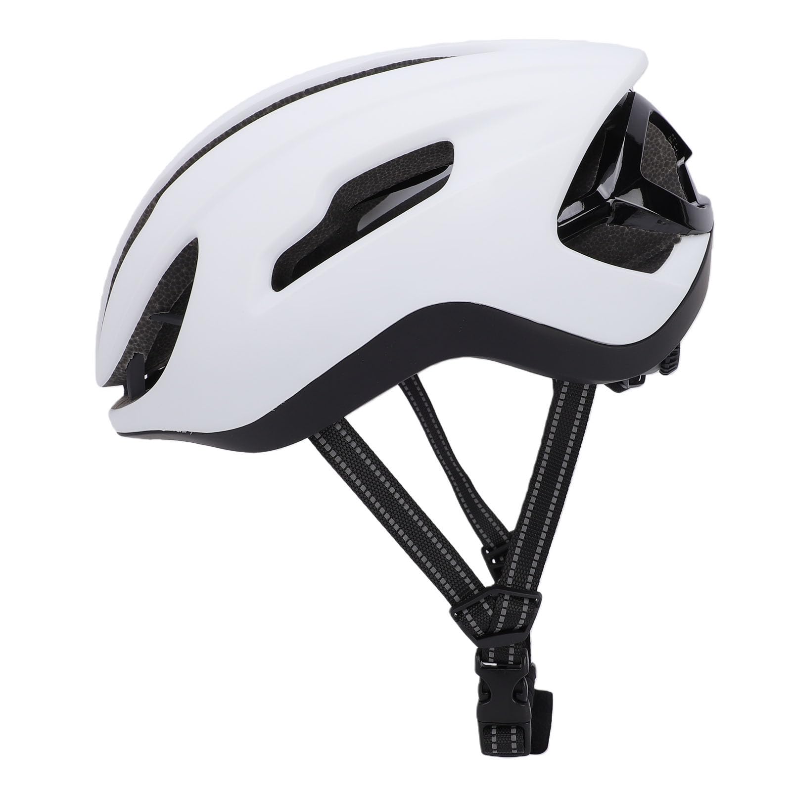 Casco da Bici Unisex Regolabile Leggero Integrato PC Ciclismo per Ciclismo su Strada e Mountain Bike Bianco e