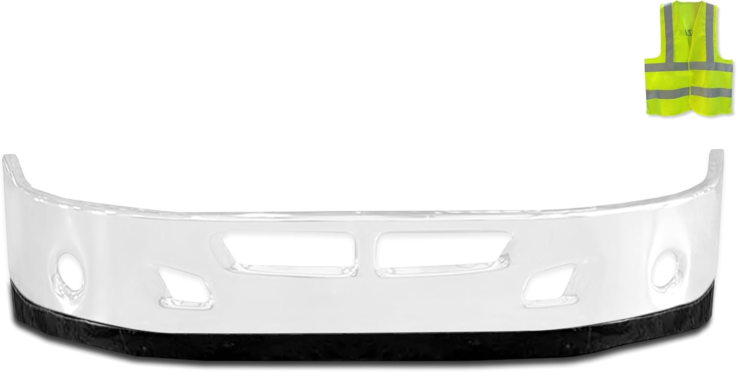 KOZAK Plastic Lower Lip Spoiler for 14" Chrome Bumper Compatible with Kenworth T660 2008+ PLUS Logo and KOZAK Vest
