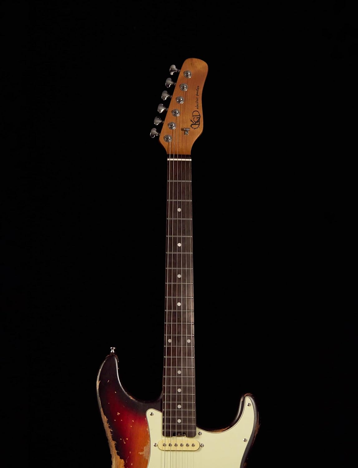 KGD Relic Electric Guitar,Roasted Maple Neck and Rosewood fingerboard,Bone Nut,6-String Relic Guitar,Professional/Full Size/Electric Guitars for Adults
