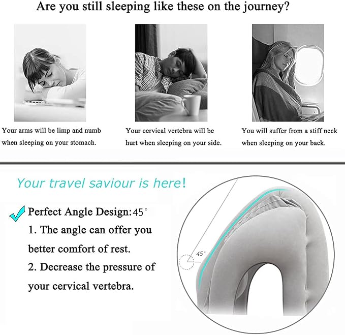 Almohada Inflable de Viaje para Cuello miniatura 4
