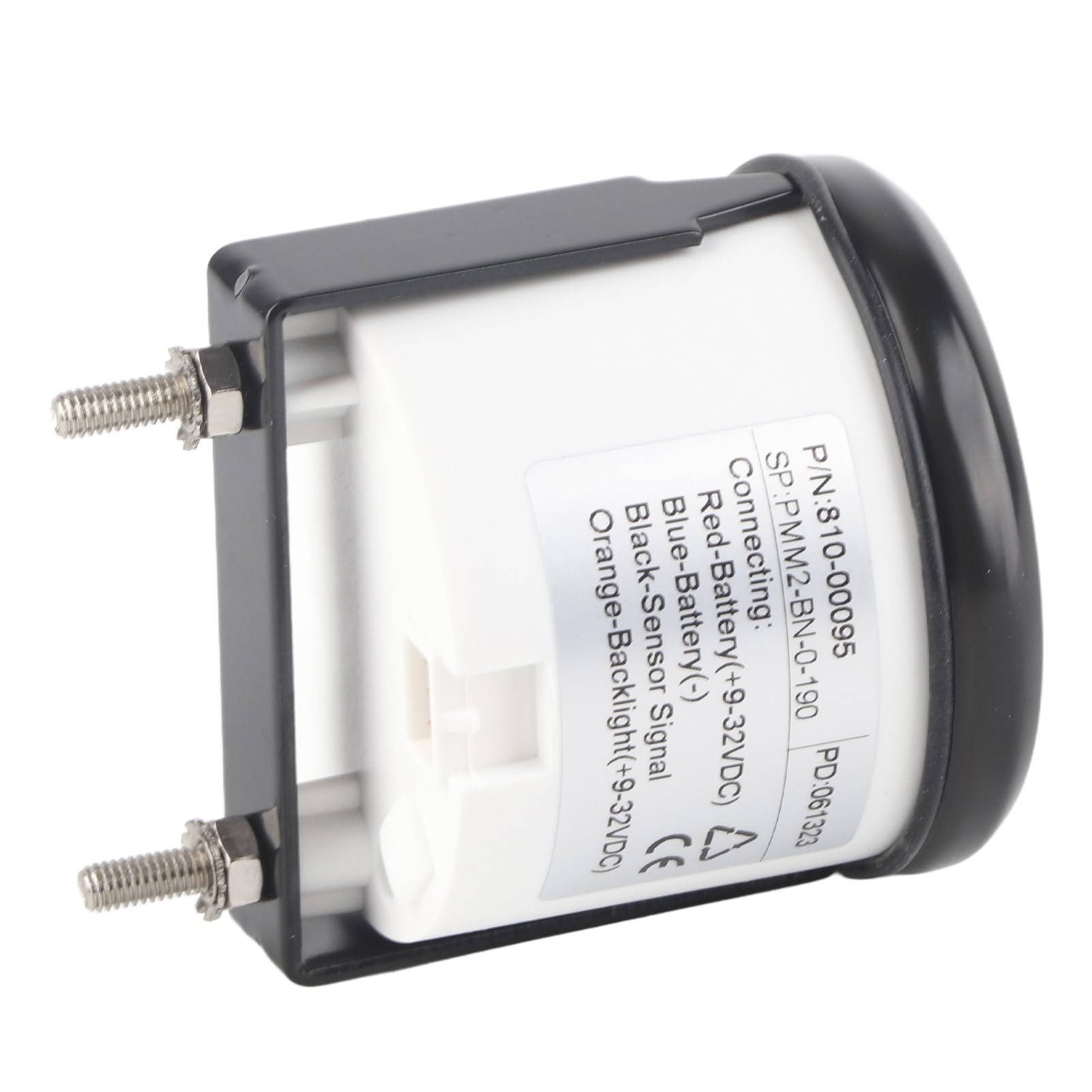 Boat Trim Balance Gauge Meter IP67 with Red Backlight 52mm Ship Yacht Marine (Black frame on black background)