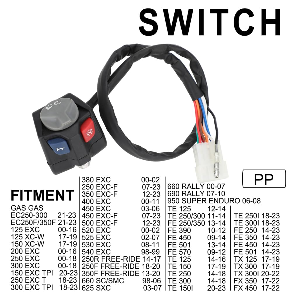 Interruttore Moto Kill Switch 12v per Dirt Bike EXC EC XCW EXCF SXC TE FE TX 125-950cc