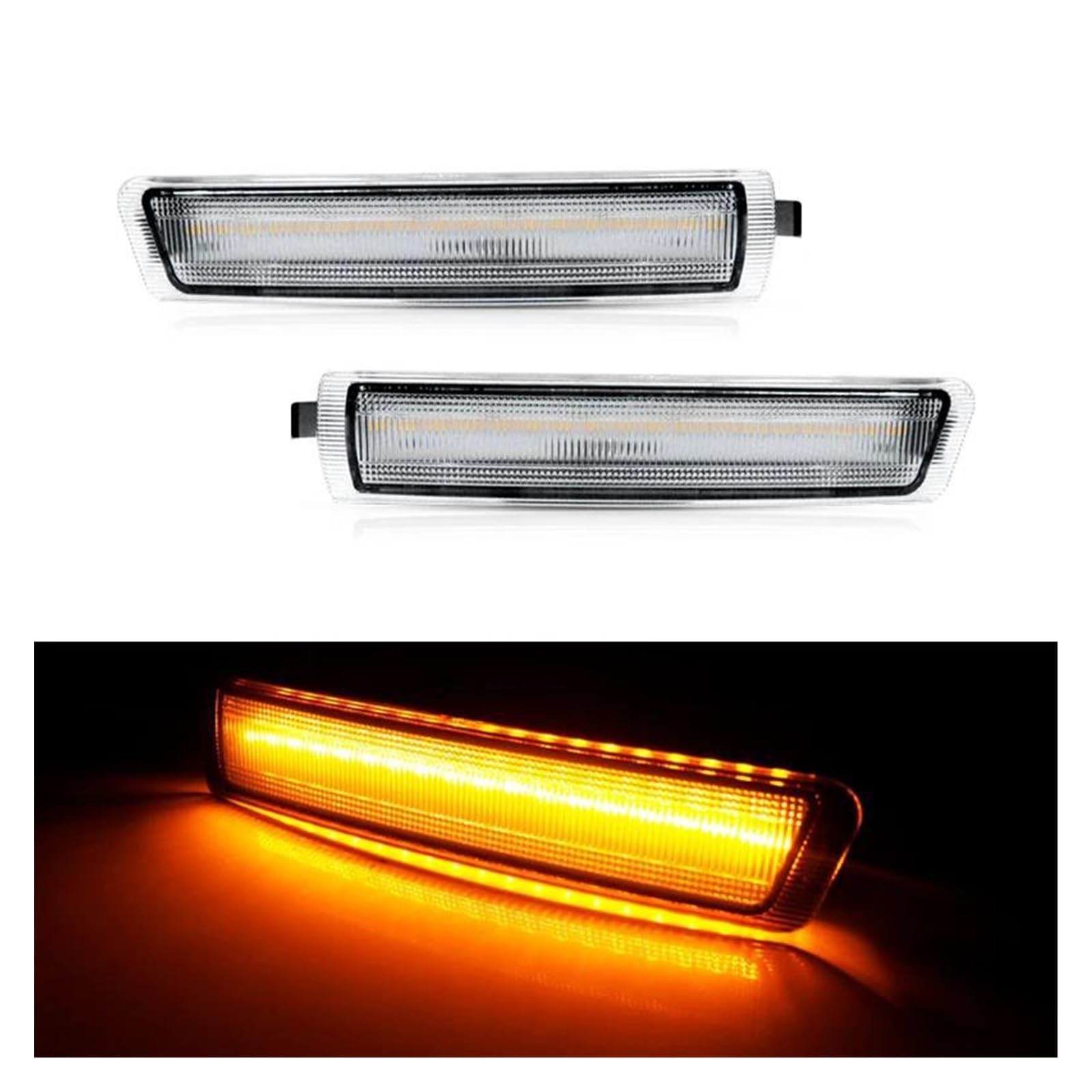 Indicatore di direzione dell'auto Auto T10 LED Anteriore Indicatore Laterale Lampada Parafango Luce Per BMW Z3 Per Roadster 1996-2002 Indicatore Direzione/Luci Guida 12V Led Indicatore(Clear Amber)