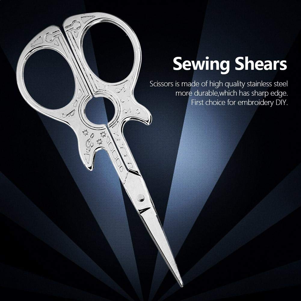 Embroidery Scissor Vintage Guitar Scissor Creative Paper Scissor for