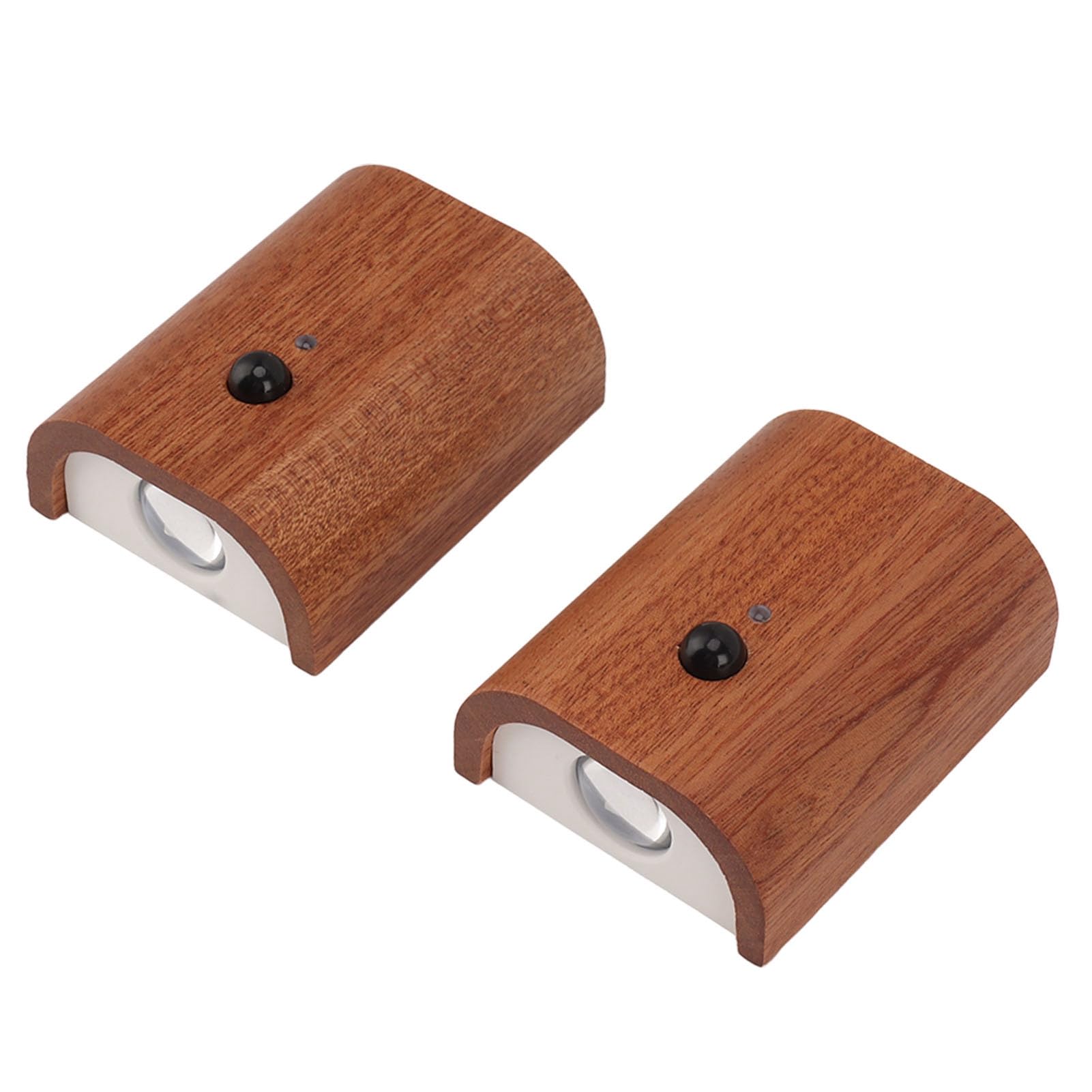 Fydun Luz Nocturna con Sensor de Movimiento de Madera Recargable, 2 Unidades, Luces LED de Pared Magnéticas USB para Pasillo, Escalera y Dormitorio con Enlace Inteligente y Modos de Detección Duales