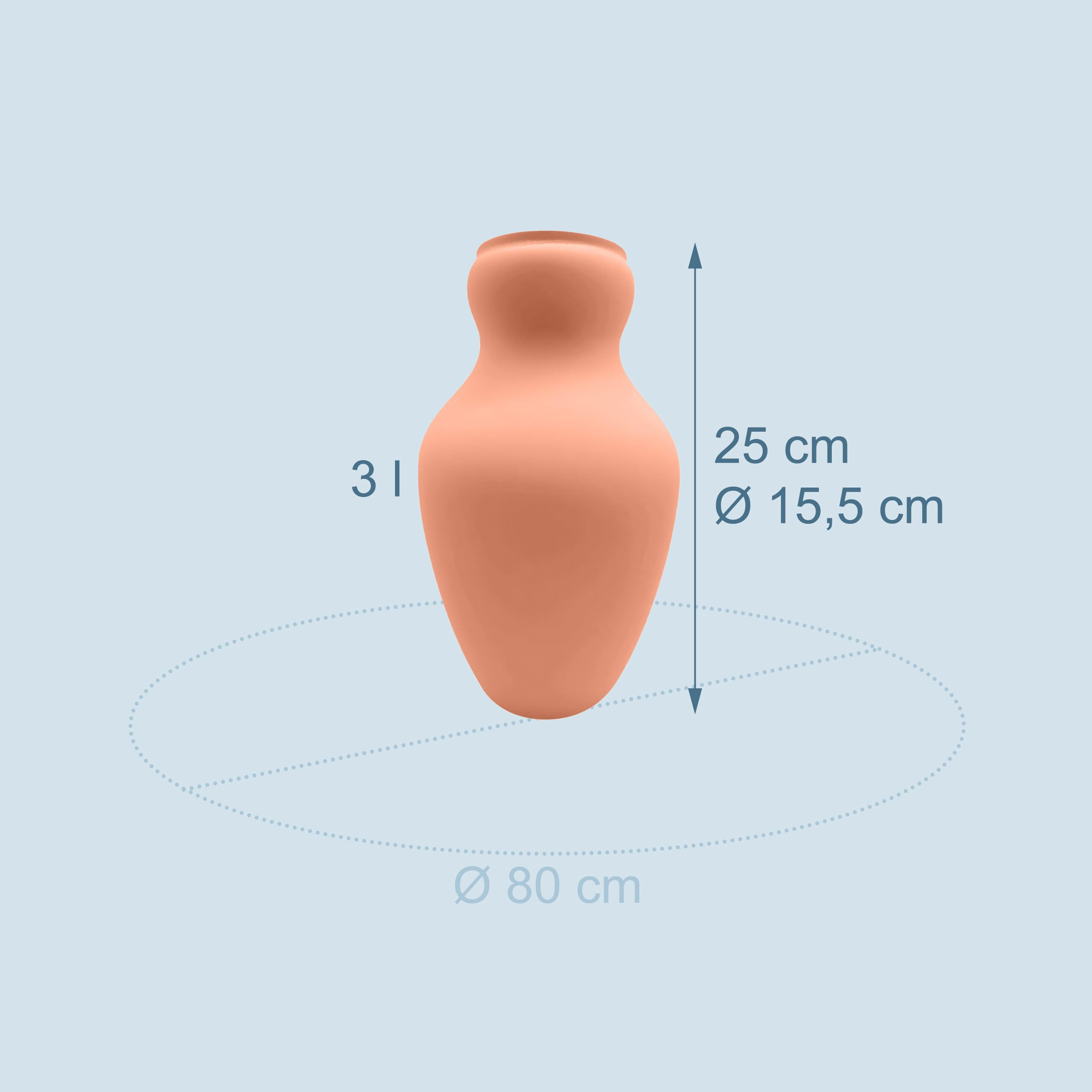 Relaxdays Olla 3l Céramique Arrosage Souterrain Potager Serre Pot Terre Cuite