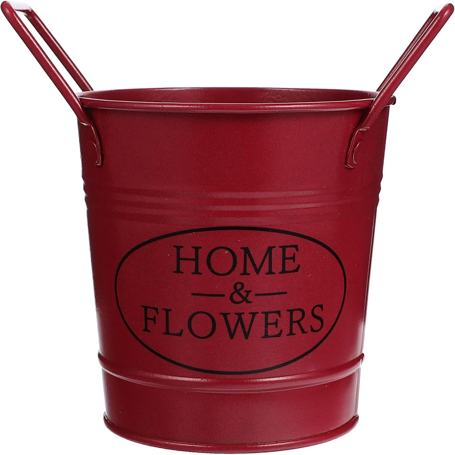 Yardwe Floor Vase Metal Bucket Galvanized Planter Vintage