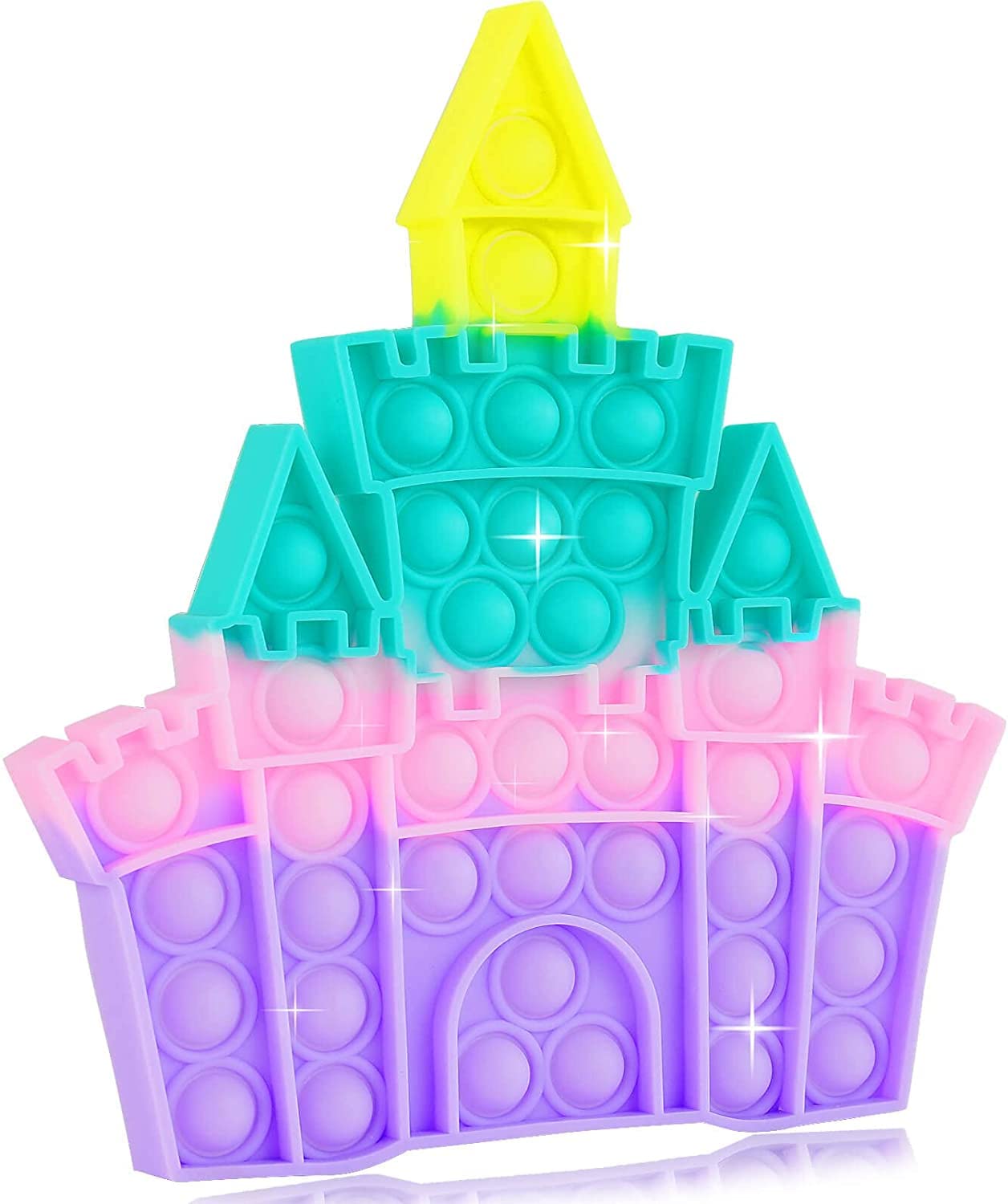 ToyshineBig Princess Castle Pop It Poppers Pot-it Gifts for Girl boy Teens Kids, Sensory Popit- Popping Toy