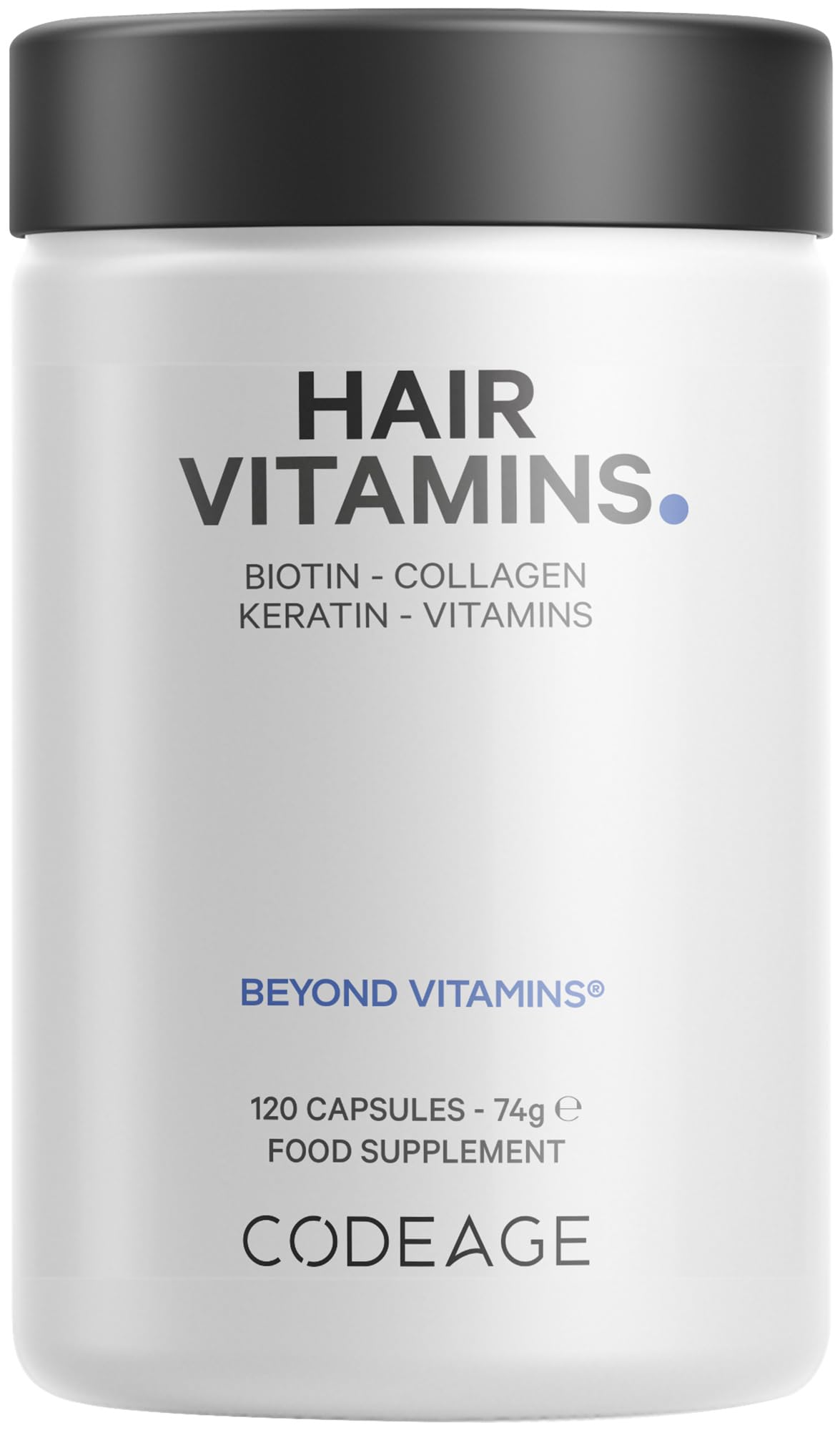 Codeage Haarvitamine 10000 Mcg Biotin, Keratin, Kollagen, Vitamin A, B12, C, D3, E, Zink, Kurkuma, Probiotika Enzyme Unterstützung Der Haarpflege Nahrungsergänzungsmittel Für Gesundes Haar 120 Kapseln
