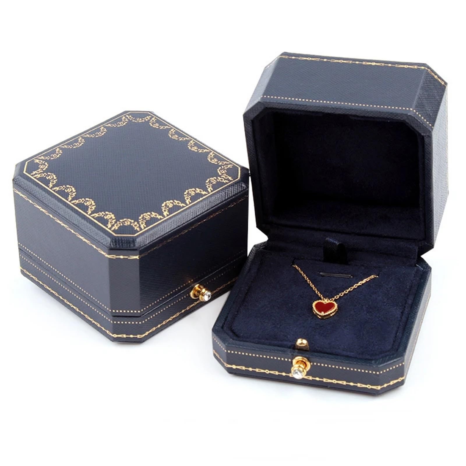 JFNKLFG Accessory Box Earring Jewellery Organiser Ring for Proposal, Wedding(1 Blue Pendant)