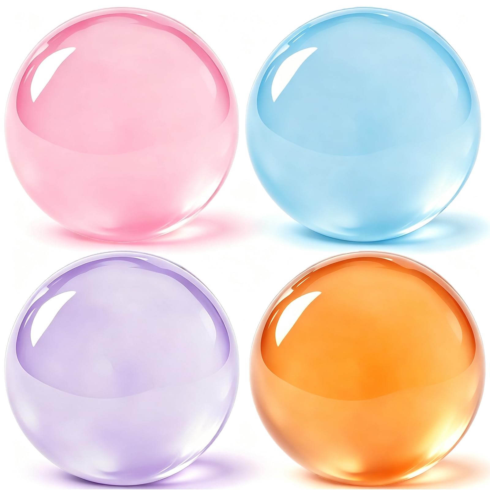 Coconut Oil Squishy Stress Ball 4 PCS , Formable No-Rebound Stress Balls, Sensory Fidget Toys for Study Work,Soft Stress Relief Toy for Adults Kids