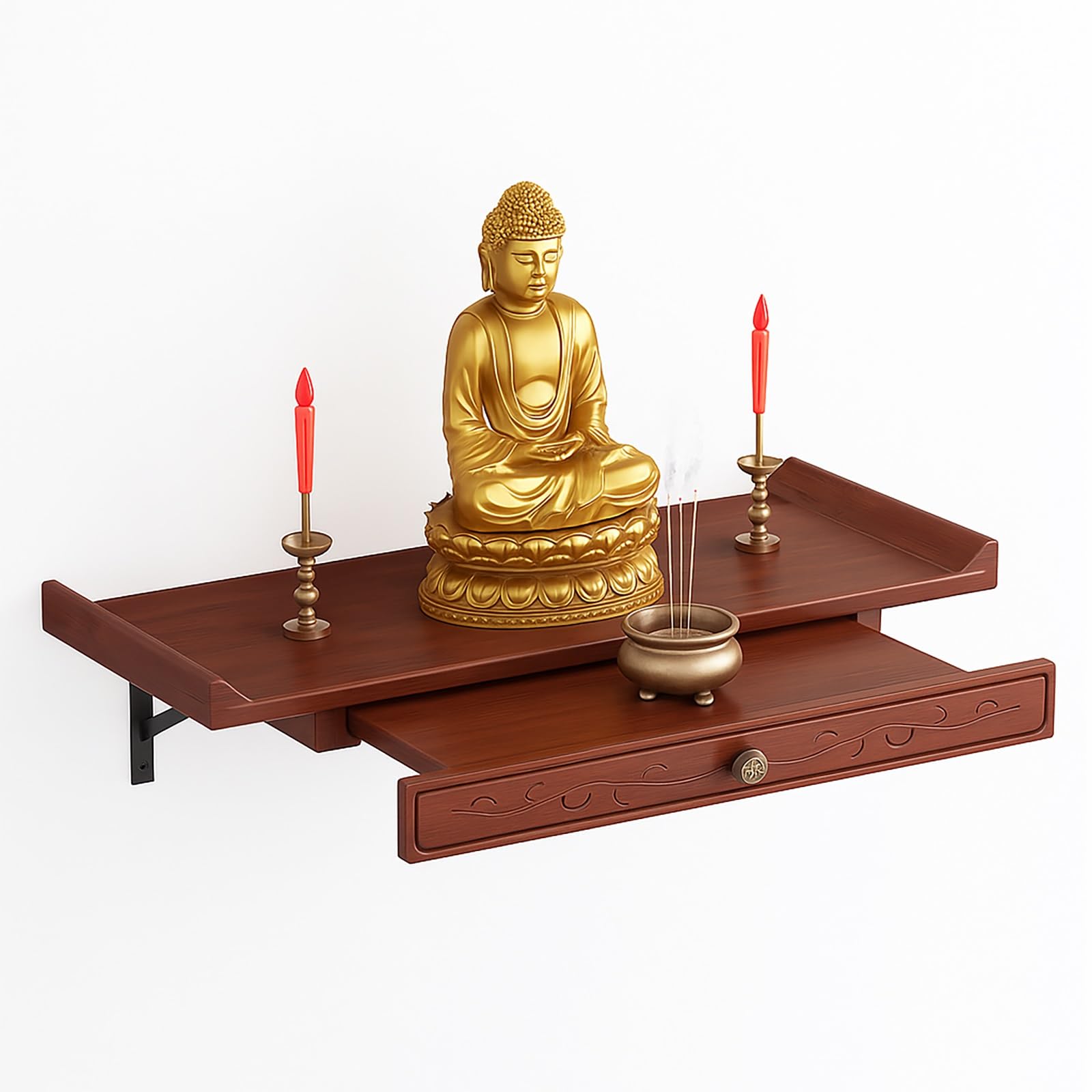 Table d’autel personnelle Bouddhiste avec tiroir Altar Cabinet de maison