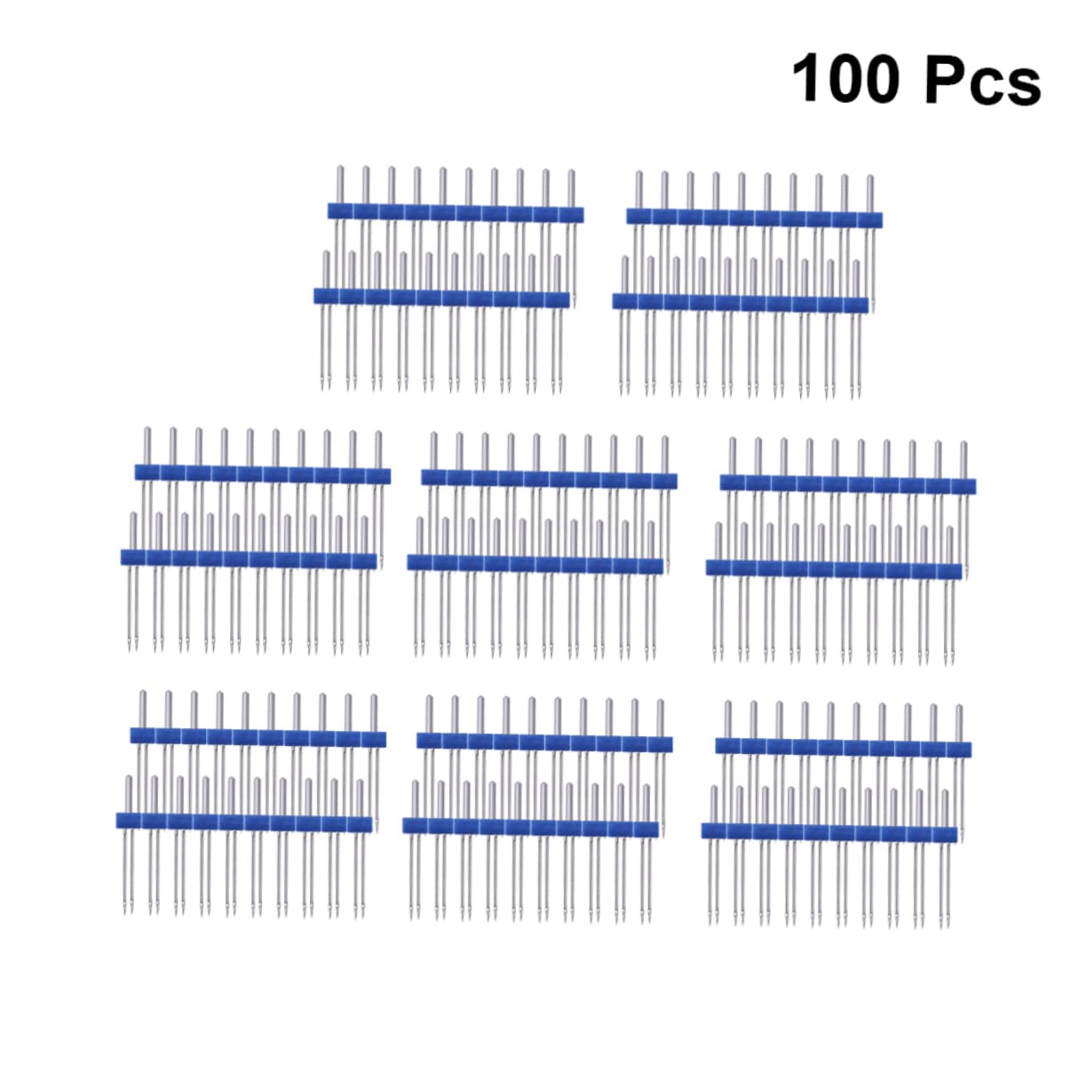 Aghi Doppia Punta per Macchina da Cucire Blu 3mm 100 Pezzi