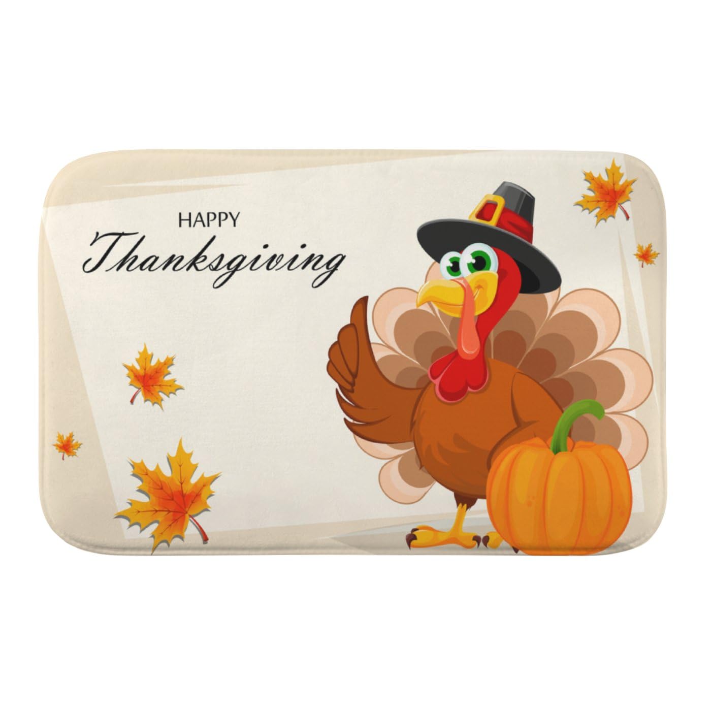 Thanksgiving Pattern Standing Mat 18 X30 Garage Rug Bathroom Decor Entry Rugs for Inside House Bath Mats Bathroom
