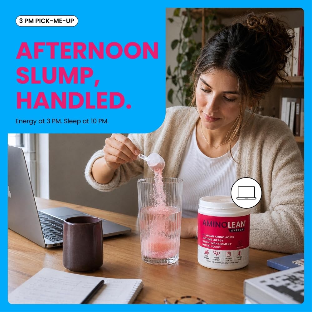 AminoLean Pre Workout Powder - Natural Amino Energy with Vegan Amino Acids — Amazon image 7
