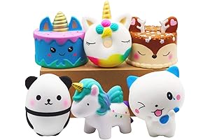 Yonishy Unicorn Squishies Toy Set for Kids Party Favors, Sensory Play and Stress Relief
