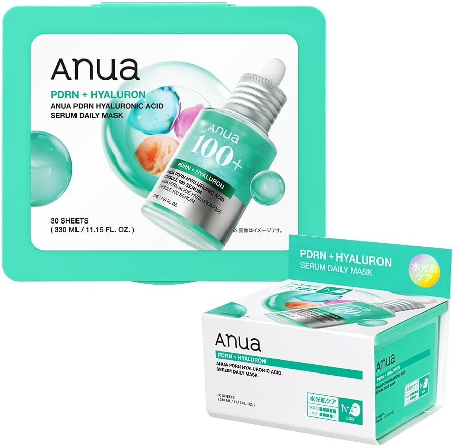 ANUA(アヌア)PDRNヒアルロン酸セラムデイリーマスクパック (30枚入り) 水分 保湿 肌キメ ツヤ 乾燥肌 混合肌 pdrn hyaluronic acid serum daily mask シートマスク フェイスマスク スキンケア【公式・正規品】