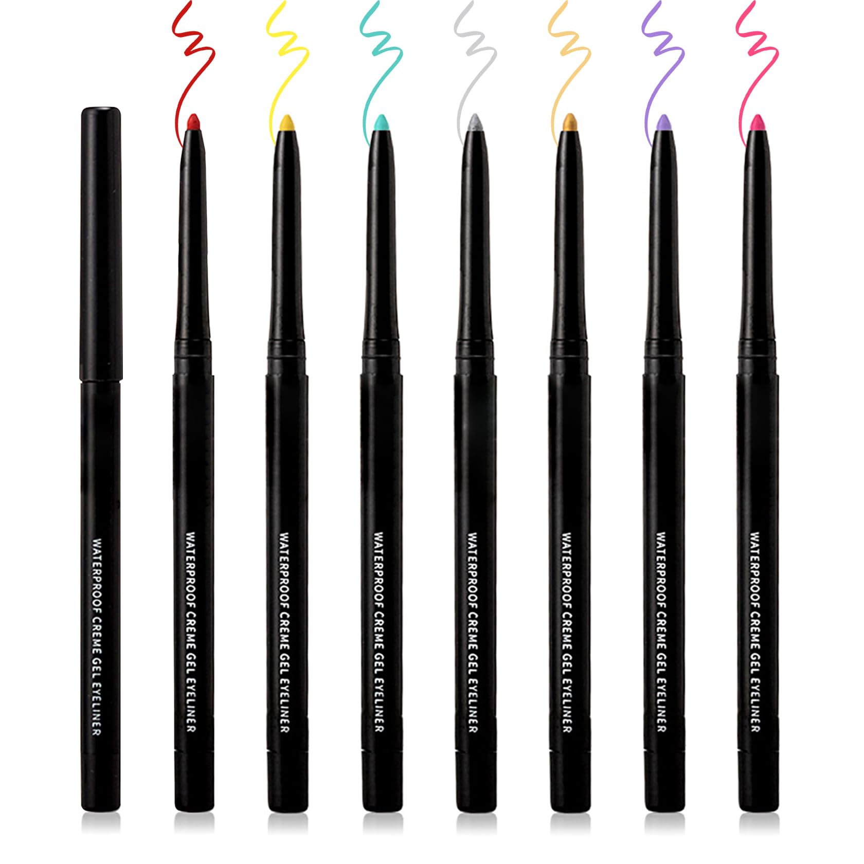 Eyeliner-Stifte, professionelle, langlebige, wasserfeste Make-up-Stifte, hochpigmentierte Innenecken, Highlighter, Eyeliner, Stift, Eyeliner, Stifte-Sets für Damen