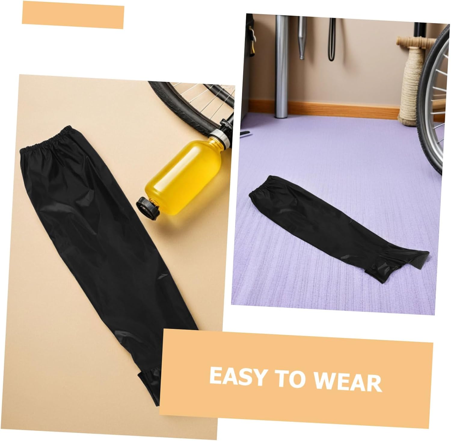 Waterproof Cycling Shoe Covers Rain Pants Overshoes Black XL Pair for Outdoor Riding and Walking
