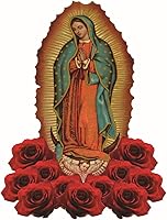 Vista 1 de Virgen de Guadalupe Calcomanía de la Virgen María (3.8 x 4.75 pulgadas)