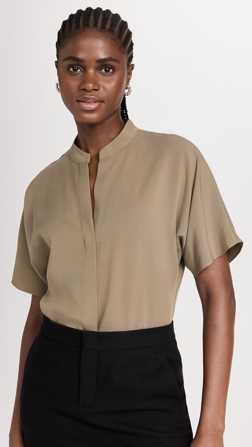 Vince Women's Band Collar Dolman Shirt - Image 2